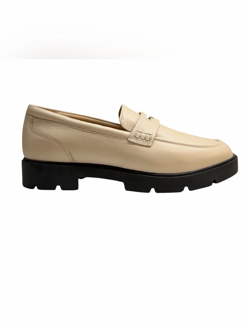 ABEO Boulevard Sand Leather Lug Sole Loafers 8.5 Neutral $180